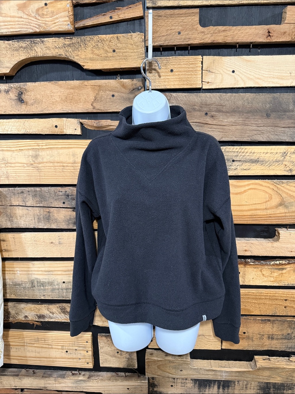 STIO Black Turpin Fleece Mockneck Top - Women's Size Medium
